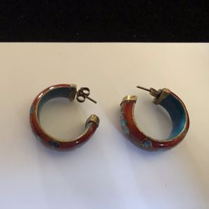 Brown and Blue Loop Pierced